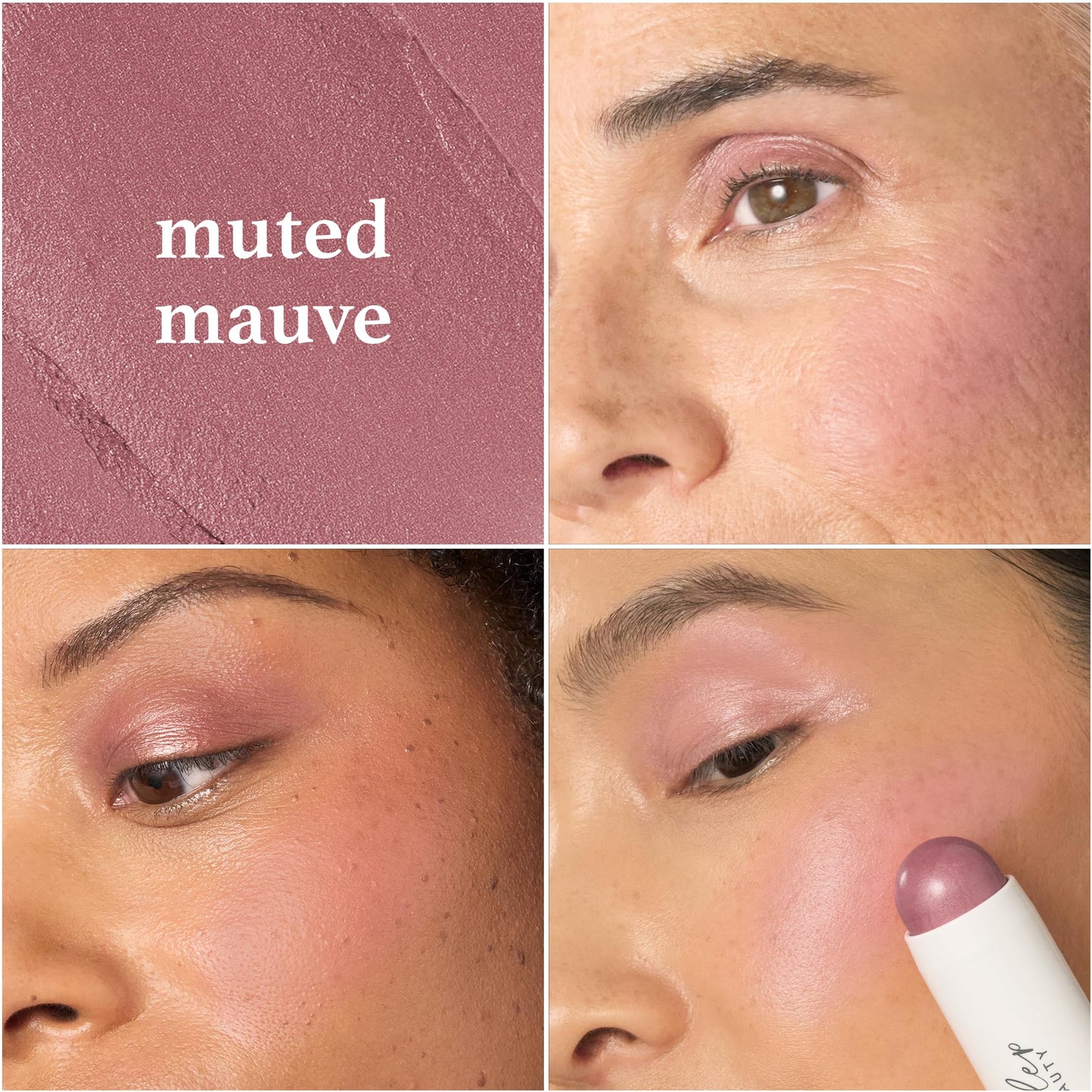 Julep Skip The Brush Cream to Powder Blush Stick - Muted Mauve - Blendable and Buildable Color - 2-in-1 Blush and Lip Makeup Stick - Maple Wellness Supplements