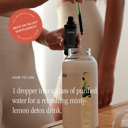 Juna Detox Chlorophyll Drops — Daily Wellness & Detox Support | Lemon Mint Spa Water Taste | Supports Cellular Health, Cleanse - Maple Wellness Supplements