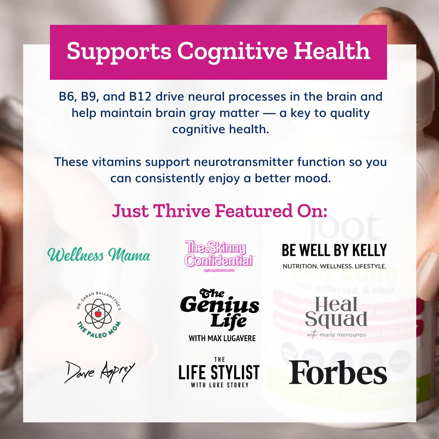 Just Thrive - Just Calm - Cortisol Manager - Calming, Memory, and Mood Support Supplement - Vegan, 30 Calm Capsules - Maple Wellness Supplements