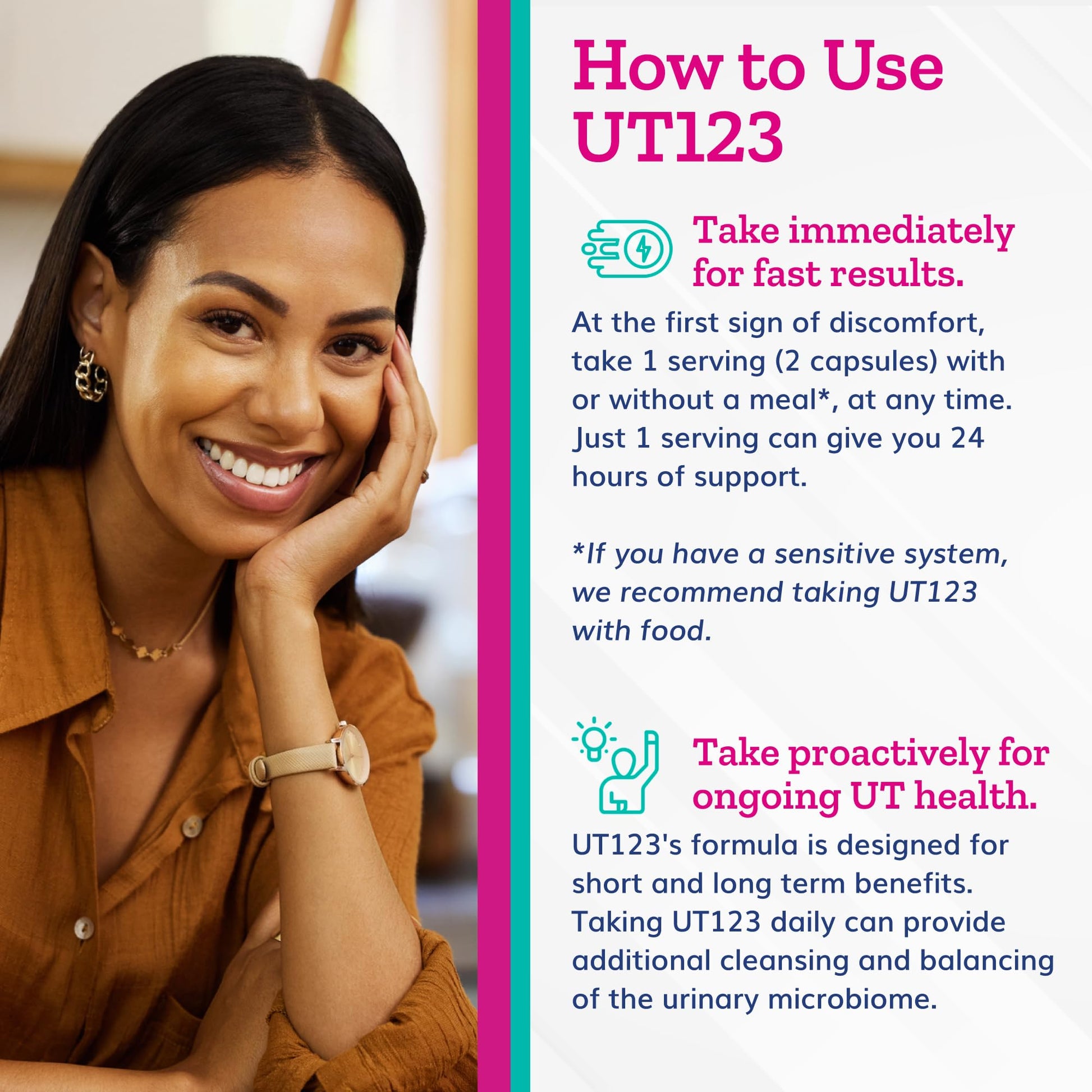 Just Thrive UT123 - Supports Urinary Tract Health for Women - Made with Cranberry, 60 Capsules - Maple Wellness Supplements
