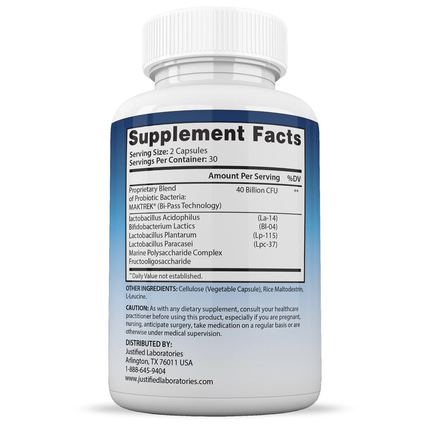 Justified Laboratories (3 Pack) Fungus Defend Max Pills 40 Billion CFU Probiotic 180 Capsules - Maple Wellness Supplements