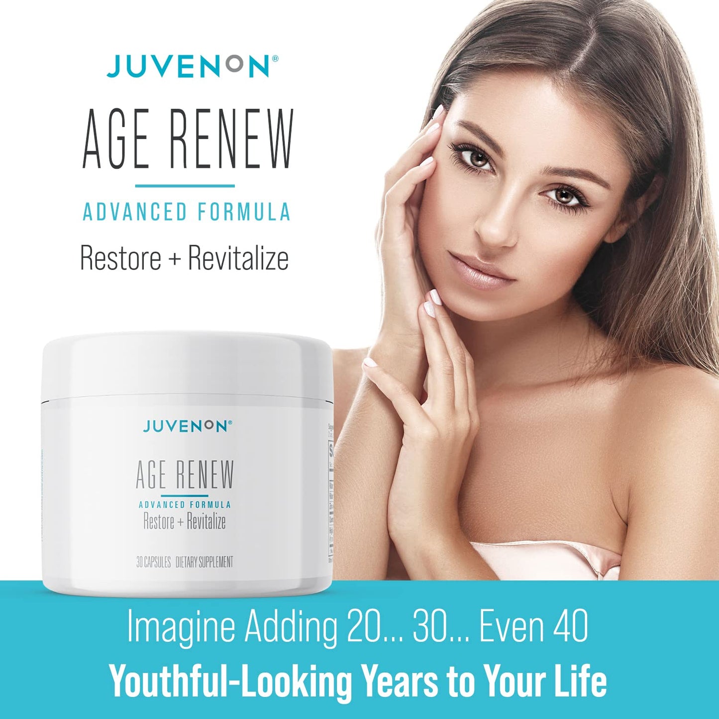 Juvenon AgeRenew Beta Glucan Anti Aging Immunity Support Supplement, Beta Glucan with Zinc Quercetin for Immune Defense Boost - Maple Wellness Supplements