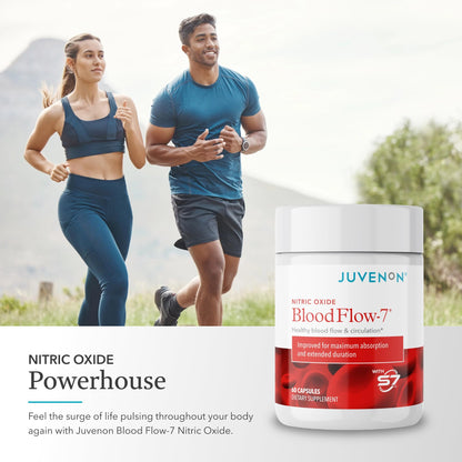 Juvenon BloodFlow-7 Nitric Oxide Supplements for Men & Women - Natural Nitric Oxide Booster with Nitrosigine® + S7® - Maple Wellness Supplements