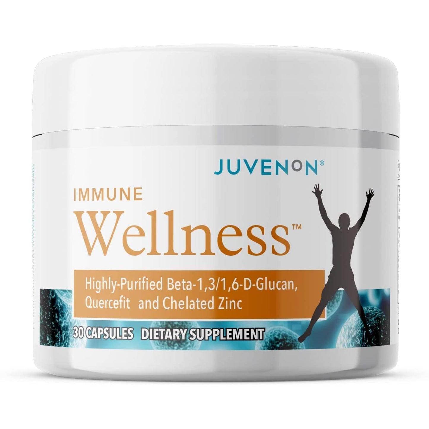 Juvenon Immune Wellness Defense Supplement with Vitamin C, Chelated Zinc Immune Booster Antioxidant Benefits for Adults, Healthy Aging, Heart Health, 30 Capsules - Maple Wellness Supplements