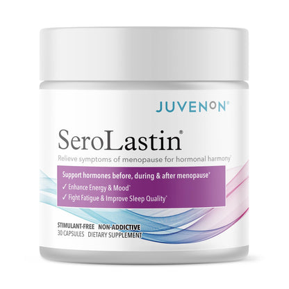 Juvenon Menopause Supplements for Women Mood Support, Hot Flashes Relief, Peri-Menopausal Support, Hormone Balance, Promote Calm, Energy, Clarity, Sleep, Natural Herbal Supplement, (30 Capsules) - Maple Wellness Supplements