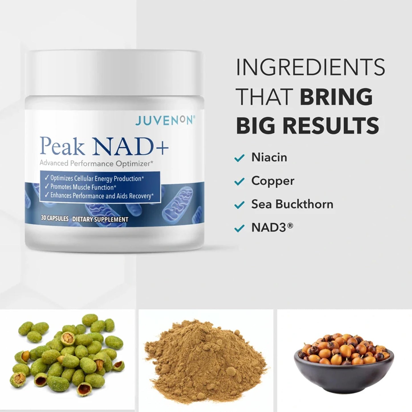 Juvenon Peak NAD+ | Advanced Cellular Health and Regeneration Formula | Boost NAD+ Levels, Support Cellular Vitality, and Promote Natural Renewal - Maple Wellness Supplements