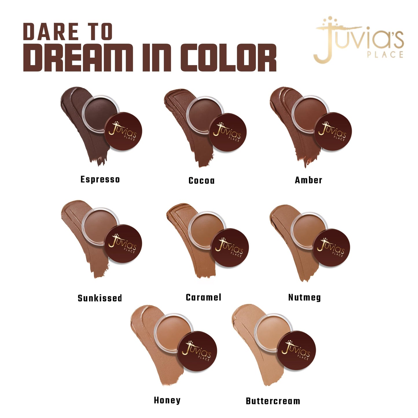 Juvia's Place Bronzed Cream Bronzer - Cocoa - Smooth Cream Bronzer Pot for Sun-Kissed Glow & Warmth, Buildable & Blendable Makeup Contour with Long-Lasting Matte Shimmer Finish, Highly Pigmented - Maple Wellness Supplements