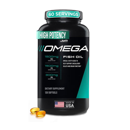 JYM Supplement Science Omega JYM Fish Oil 2800mg, High Potency Omega 3, EPA, DHA, DPA for Brain, Heart - Maple Wellness Supplements