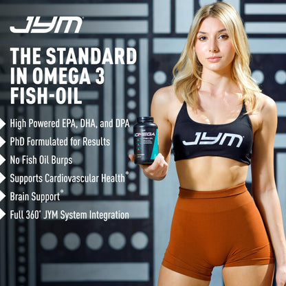 JYM Supplement Science Omega JYM Fish Oil 2800mg, High Potency Omega 3, EPA, DHA, DPA for Brain, Heart - Maple Wellness Supplements