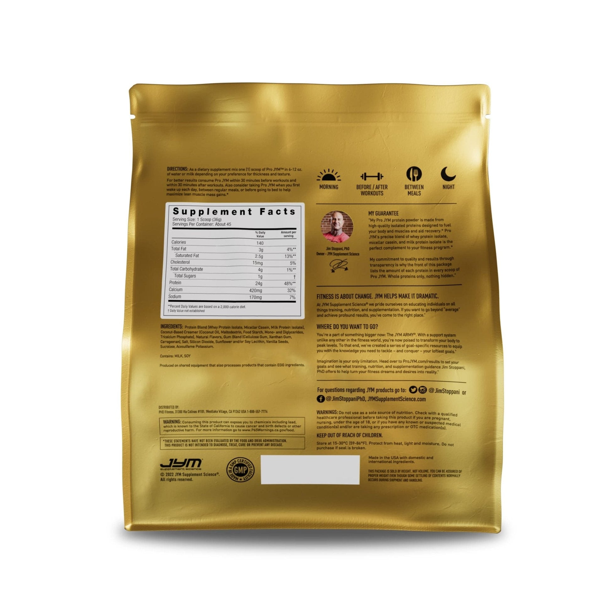 JYM Supplement Science PRO JYM 45 Servings - Tahitian Vanilla Bean & tamin & Mineral Support, Vitamin A, C, B6, B12, E, K, Boron, Biotin, Potassium 60 Tablets - Maple Wellness Supplements