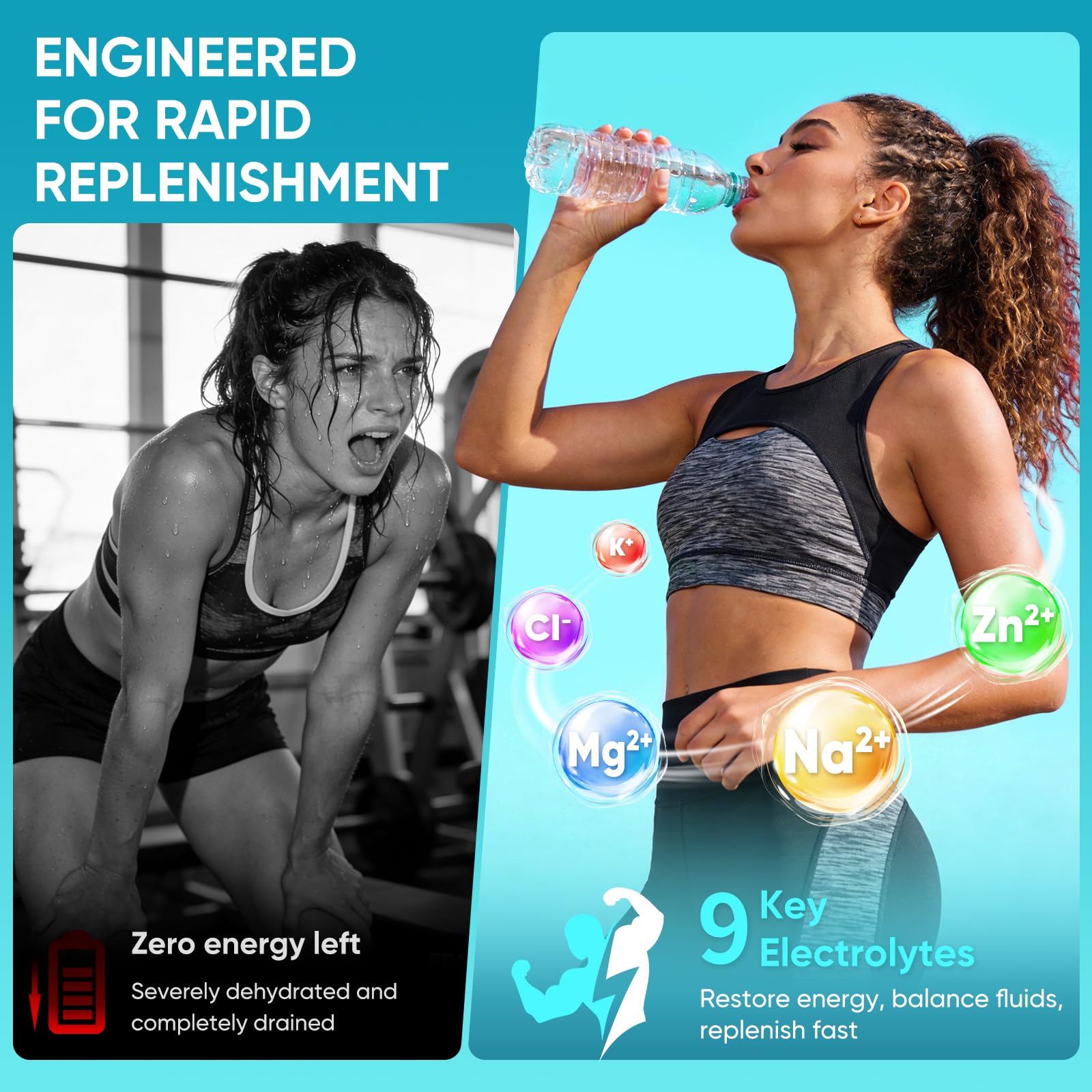 JYNOREX Electrolytes Powder Packets Sugar Free, 30 Sticks High Sodium Hydration Packets, Electrolyte Drink Mix with Lemon Lime Watermelon Peach Berry Kiwi - Maple Wellness Supplements