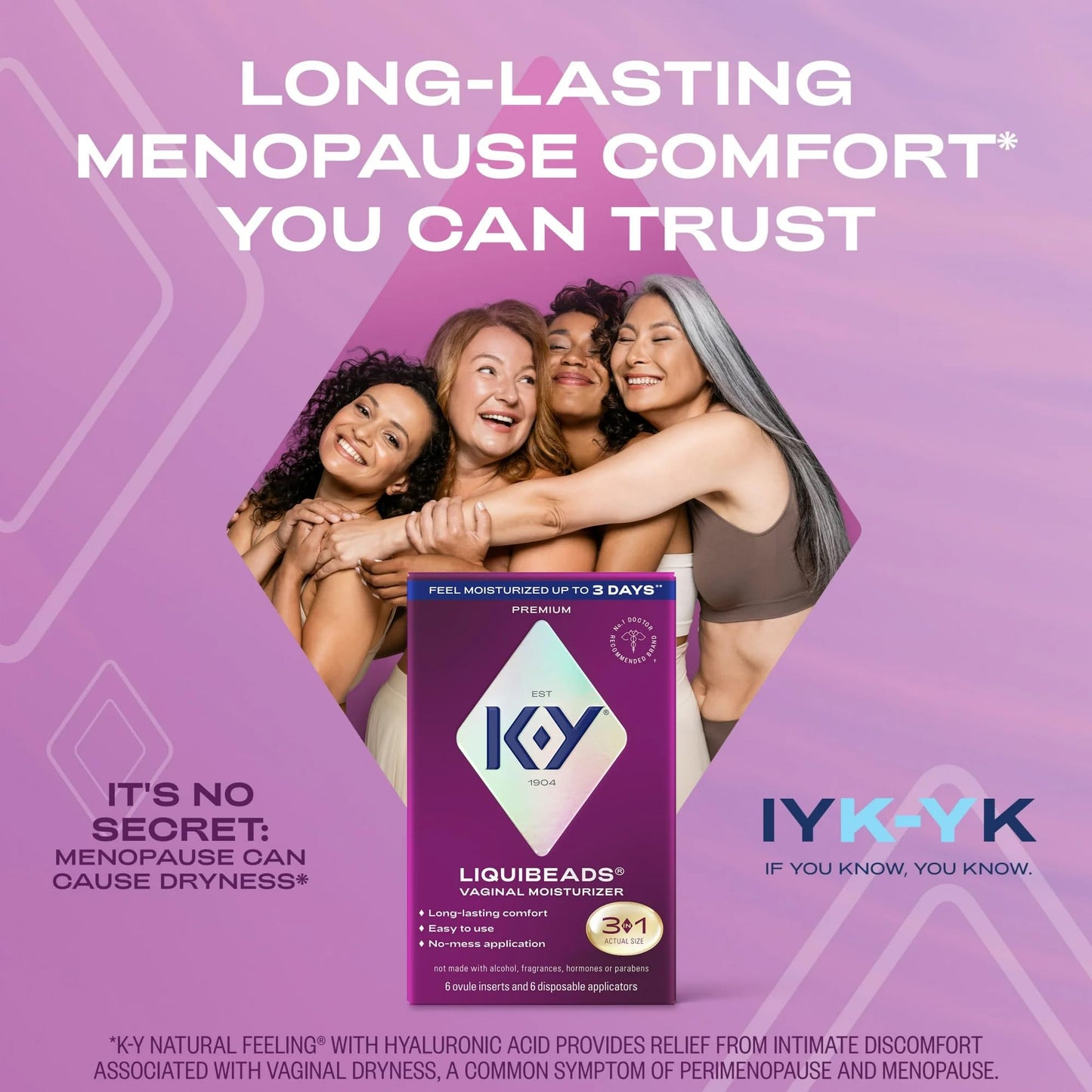 K-Y Liquibeads Vaginal Moisturizer for Women, Silicone Lube Vaginal Suppository, Vaginal Lubricant Helps Reduce Pain Due to Vaginal Dryness, 6 Vaginal Suppositories & 6 Vaginal Applicators - Maple Wellness Supplements