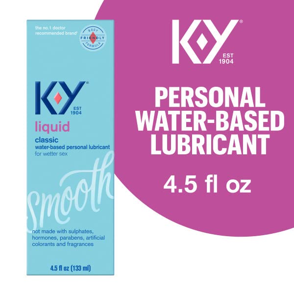 K-Y Liquid Personal Lubricant, Natural Feeling Water Based Lube For Women, Men & Couples - Maple Wellness Supplements
