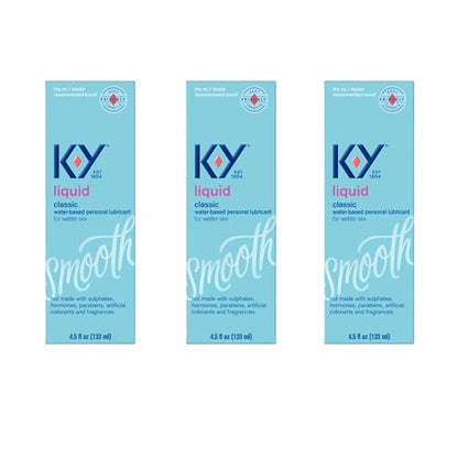 K-Y Liquid Personal Lubricant, Natural Feeling Water Based Lube For Women, Men & Couples - Maple Wellness Supplements
