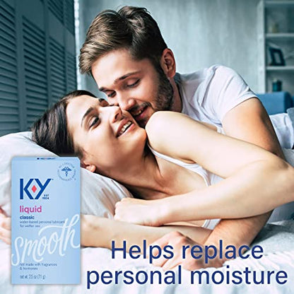 K-Y Liquid Personal Water Based Lubricant, 2.5 oz - Maple Wellness Supplements