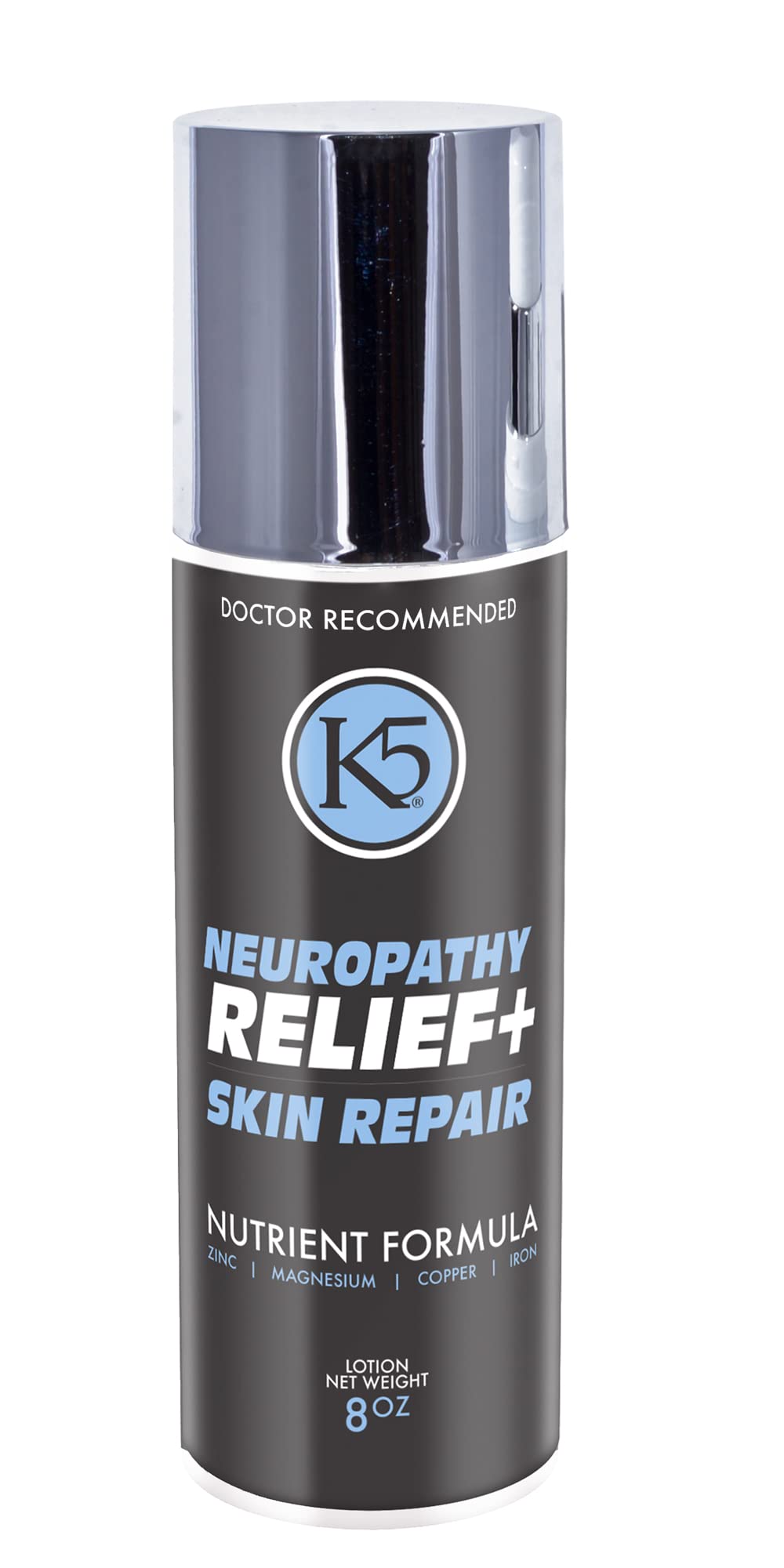 K5 Neuropathy Relief & Skin Healing Cream – Doctor Recommended for Feet, Legs and Toes – Over 20 Vitamins & Minerals – Reduce Neuropathy Symptoms & Repair Damaged Skin (8 Fl Oz) - Maple Wellness Supplements