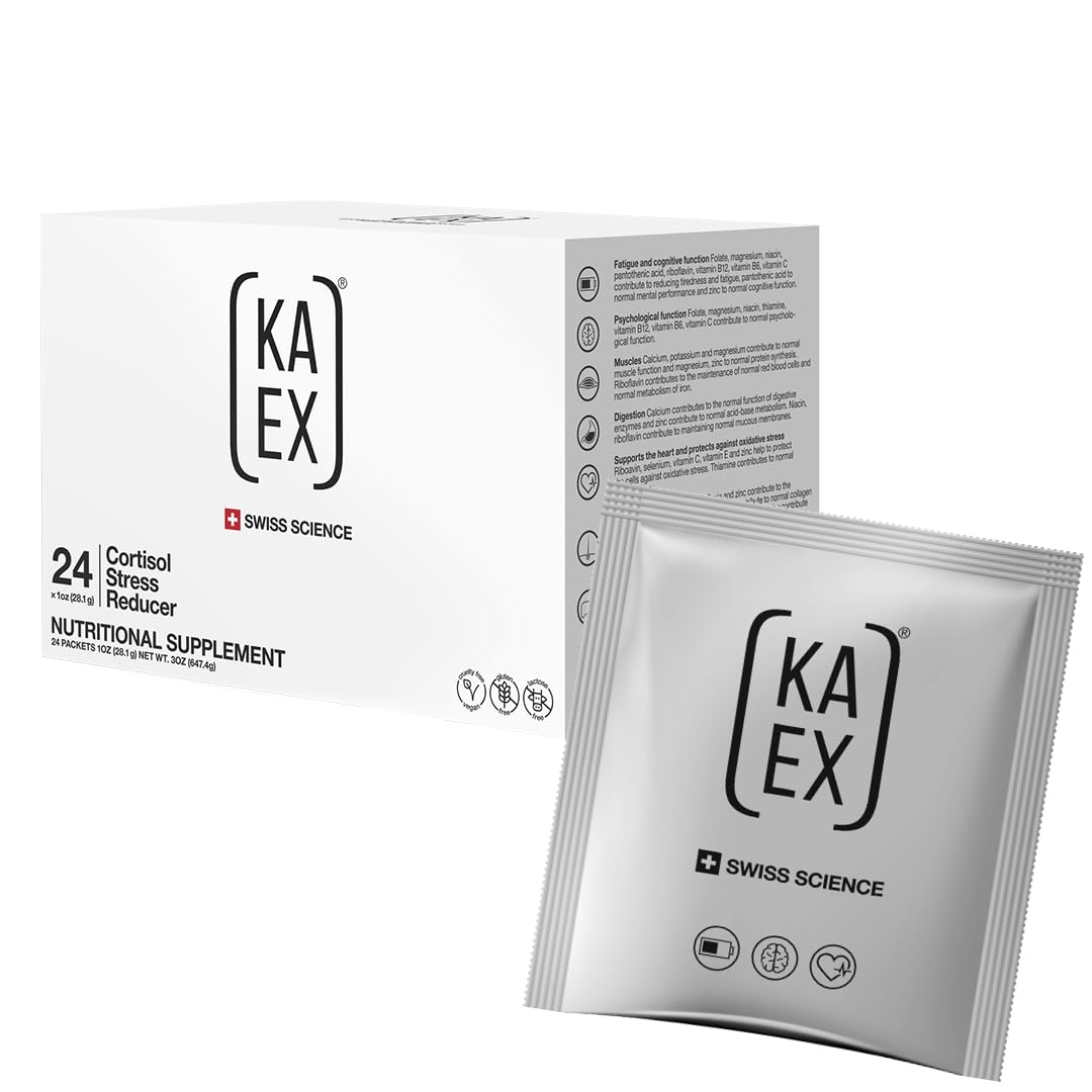KA EX - Cortisol Stress Reducer for Athletes | Post-Workout Recovery Gamechanger | Clinically Tested and Trusted by Thousands of Pro Athletes | Swiss Science I Vegan (24 Pack) - Maple Wellness Supplements