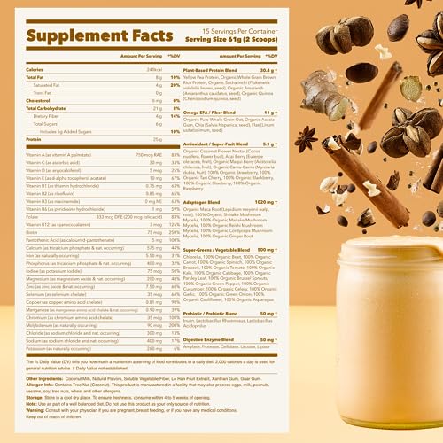 Ka’Chava All-In-One Nutrition Shake Blend, Chai, 85+ Superfoods, Nutrients & Plant-Based - Maple Wellness Supplements