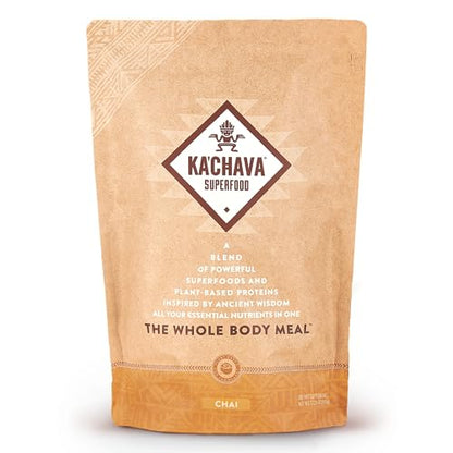 Ka’Chava All-In-One Nutrition Shake Blend, Chai, 85+ Superfoods, Nutrients & Plant-Based - Maple Wellness Supplements