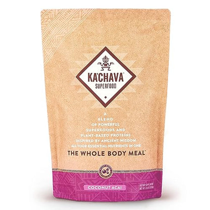 Ka’Chava All-In-One Nutrition Shake Blend, Coconut Acai, 85+ Superfoods, Nutrients - Maple Wellness Supplements