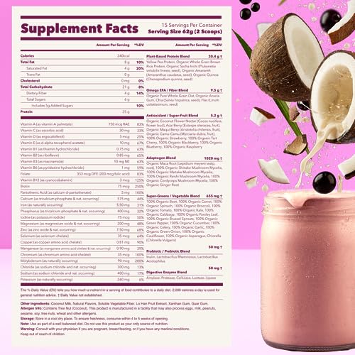 Ka’Chava All-In-One Nutrition Shake Blend, Coconut Acai, 85+ Superfoods, Nutrients - Maple Wellness Supplements