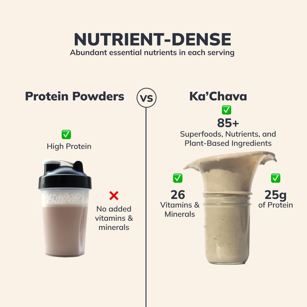 Ka’Chava All-In-One Nutrition Shake Blend, Vanilla, 85+ Superfoods, Nutrients & Plant - Maple Wellness Supplements