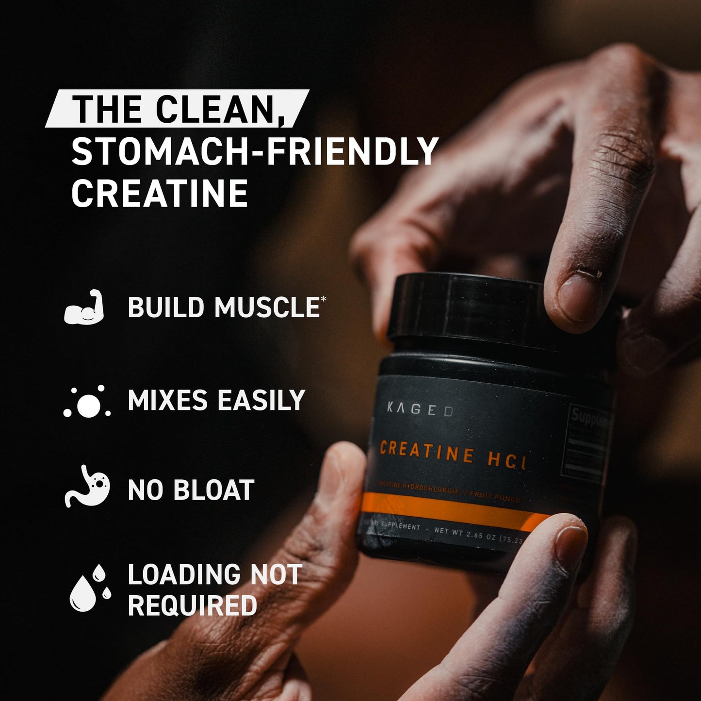 Kaged Creatine HCl Powder | 7X Concentrated vs Mono | Muscle Building & Recovery | High Absorption | No Bloating | Creatine for Men & Women - Maple Wellness Supplements