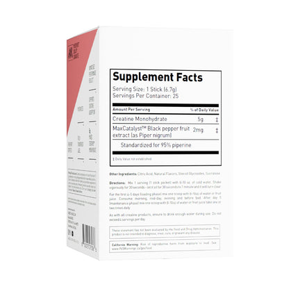 Kaged Creatine Monohydrate + Max Absorption Technology | Micronized Powder Stick Packs | Strawberry Lemonade | Muscle Building & Recovery | Brain Health - Maple Wellness Supplements