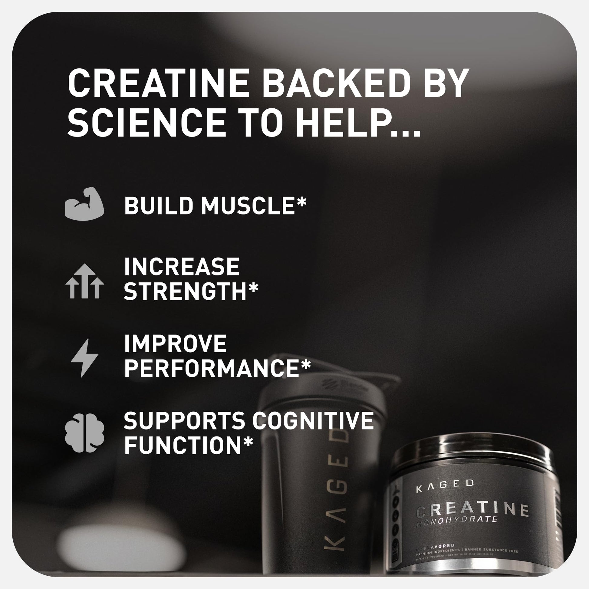 Kaged Creatine Monohydrate Micronized Powder | Unflavored | Muscle Building & Recovery | 5000 mg Per Serving | Vegan, Gluten Free, Easily Digestible - Maple Wellness Supplements