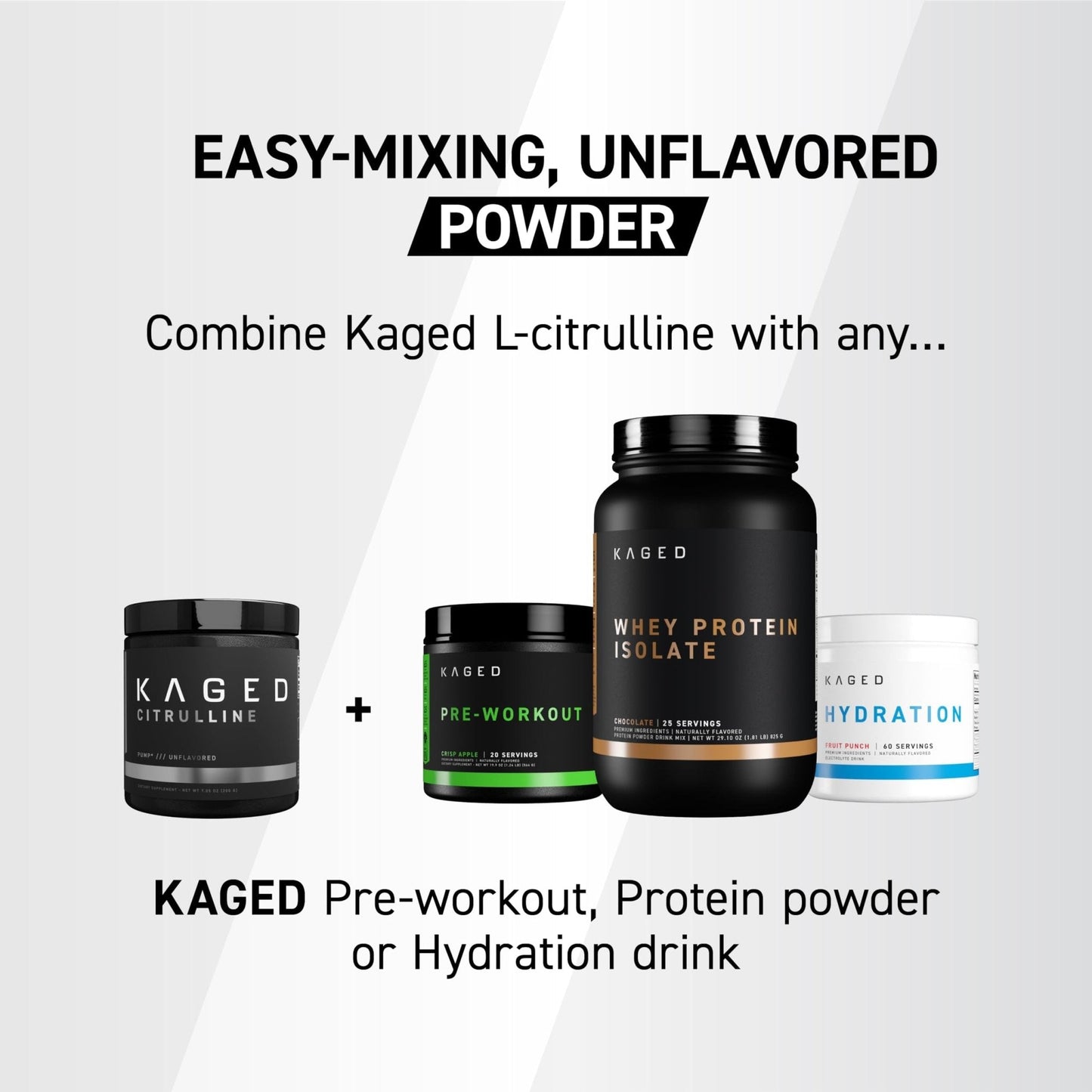 Kaged L-Citrulline Powder | Unflavored | Enhanced Pumps | Improve Muscle Vascularity | Nitric Oxide Booster | Supplements for Men & Women | 100 Servings - Maple Wellness Supplements