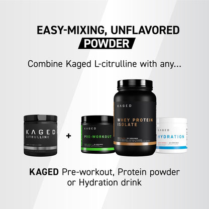Kaged L-Citrulline Powder | Unflavored | Enhanced Pumps | Improve Muscle Vascularity | Nitric Oxide Booster | Supplements for Men & Women | 100 Servings - Maple Wellness Supplements