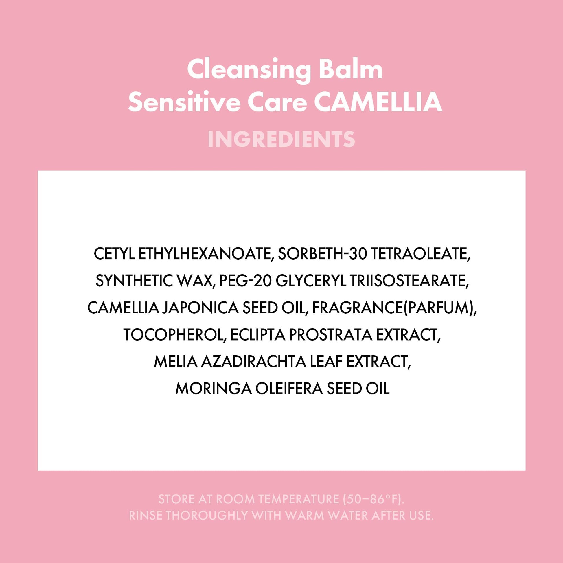 KAHI Cleansing Balm Sensitive Care Camellia - Gentle Makeup Remover Balm with Camellia Seed Oil & Vitamin E - Korean Skincare with Only 10 Ingredients 1.69 oz - Maple Wellness Supplements