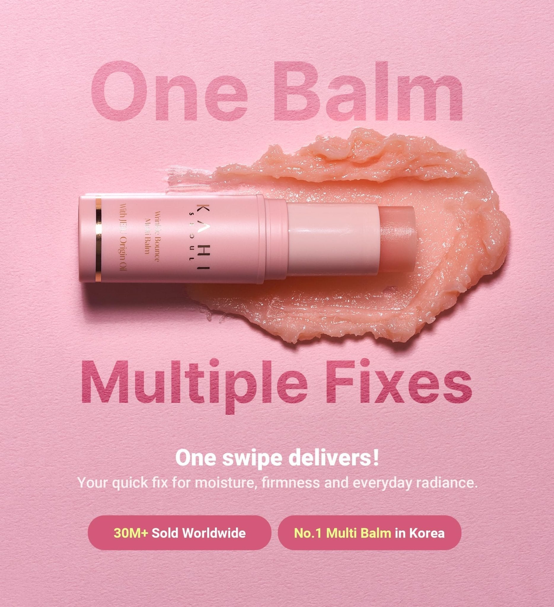 KAHI Wrinkle Bounce Multi Balm Stick | PDRN Collagen Wrinkle Stick | Korean Skin Care |All-in-One Hydrating Lip Balm Eye Cream Neck Cream Make Up Base & Face Mist Moisture Balm - Maple Wellness Supplements