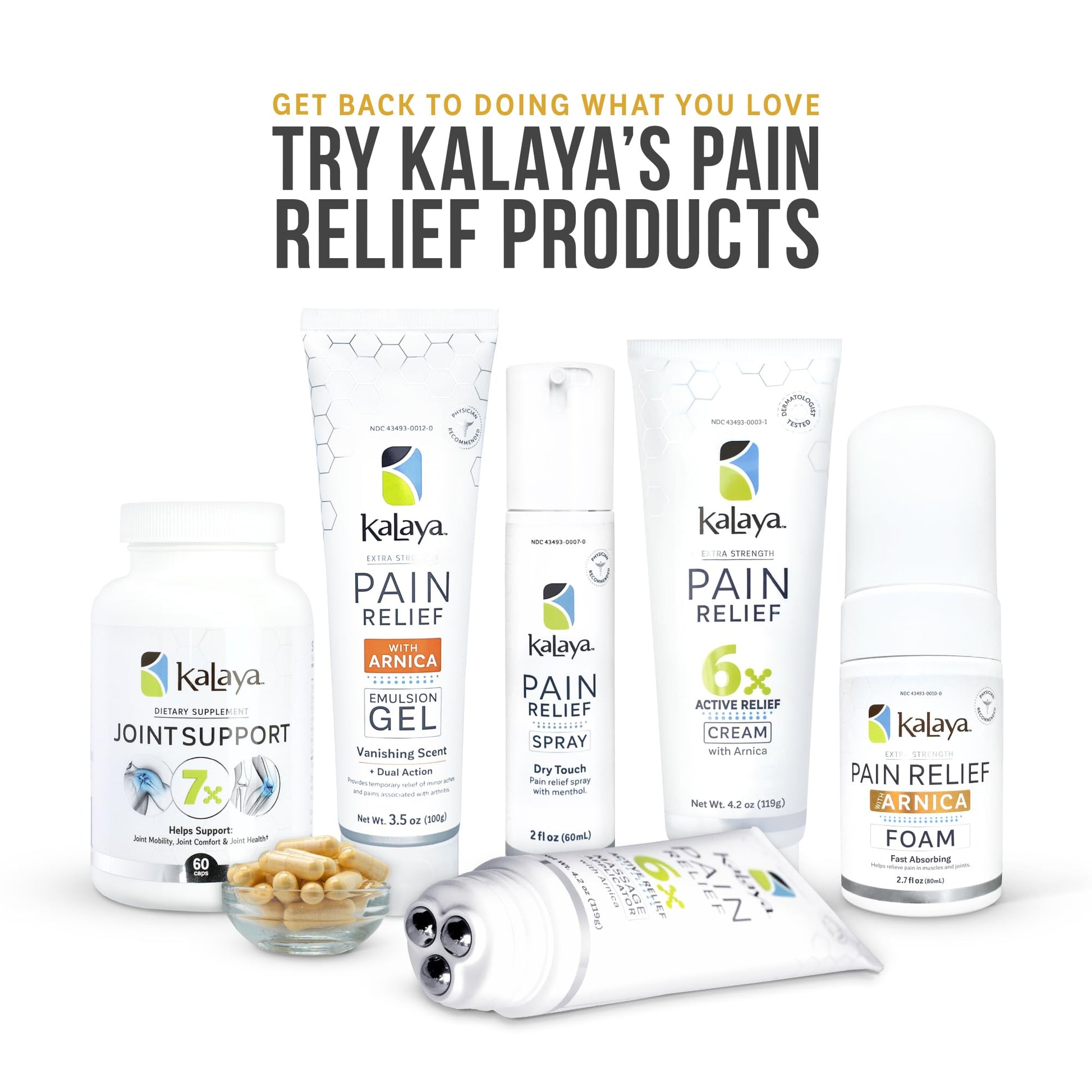 Kalaya Naturals Extra Strength Pain Relief Foam with Arnica - Supports Pain Relief in Muscle & Joints (2.7 Ounces) - Maple Wellness Supplements
