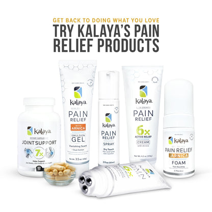 Kalaya Naturals Extra Strength Pain Relief Foam with Arnica - Supports Pain Relief in Muscle & Joints (2.7 Ounces) - Maple Wellness Supplements