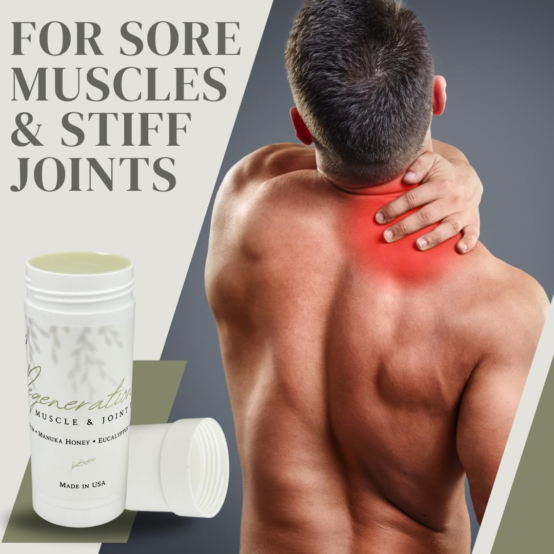 KANU Regeneration Muscle and Joint Soothing Balm Proprietary Blend of Magnesium, Manuka Honey, Eucalyptus & Menthol - Maximum Strength Formula for Aches- All Natural Ingredients-Made in The USA - Maple Wellness Supplements