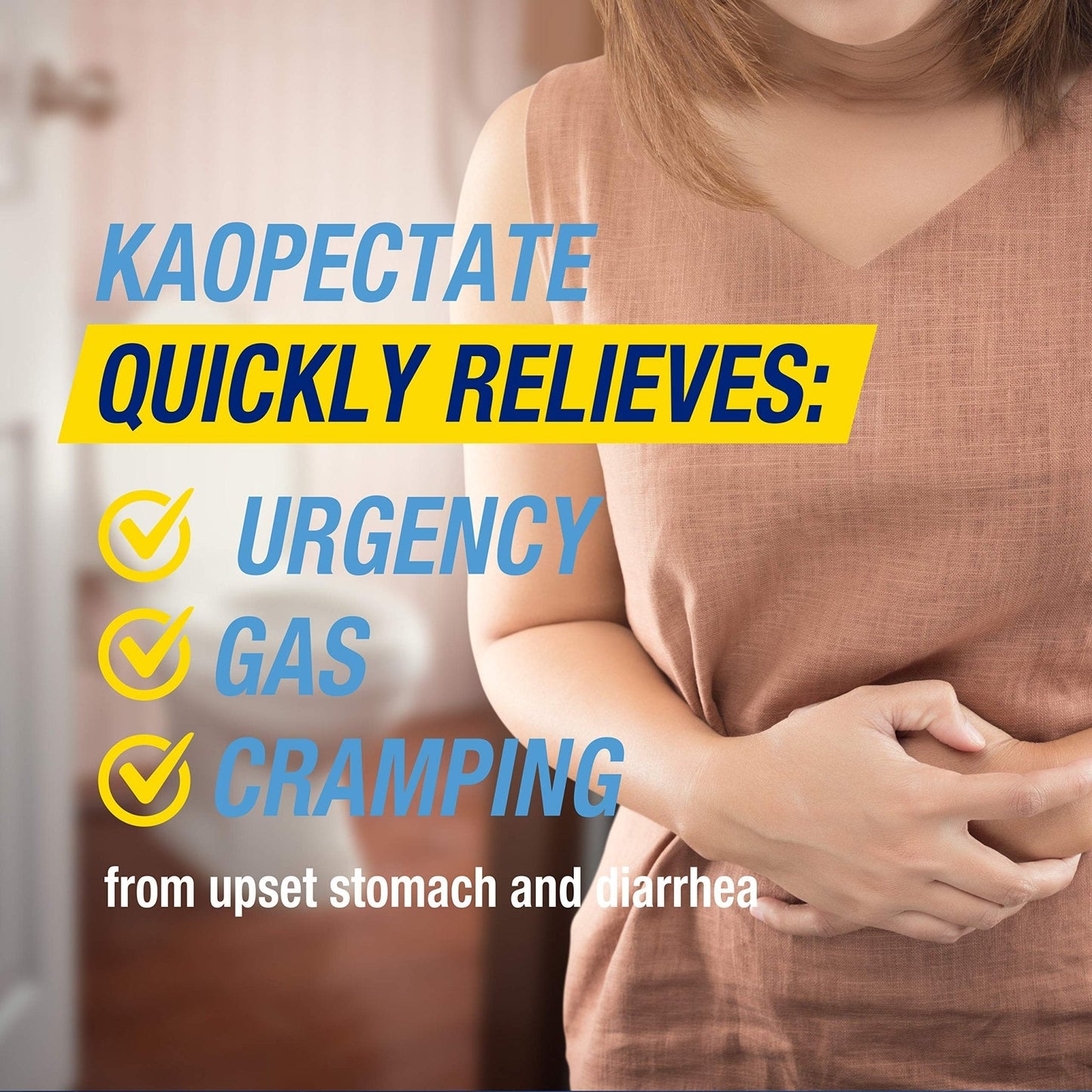 Kaopectate Multi-Symptom Anti-Diarrheal & Upset Stomach Reliever, 42 Caplets, Anti Diarrhea Caplets - Maple Wellness Supplements