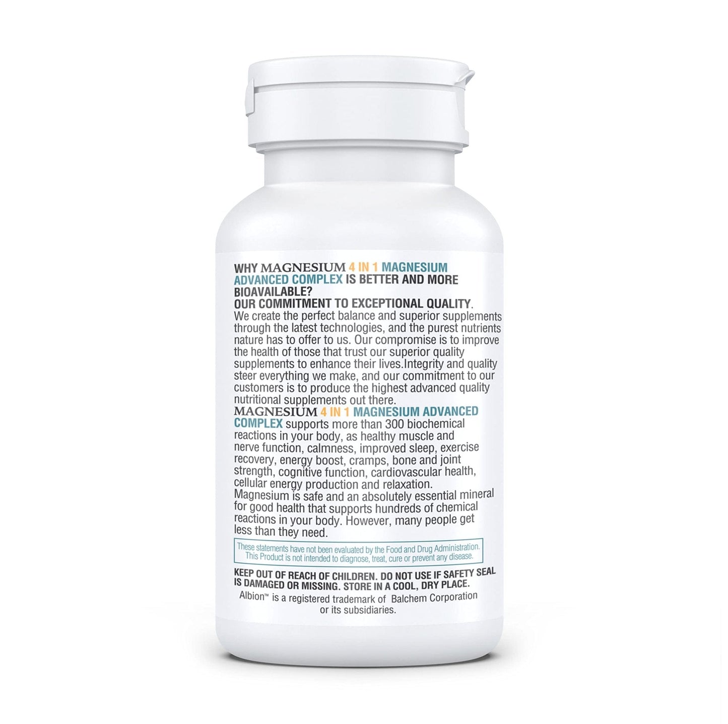 Kappa Nutrition Magnesium 4-in-1, 280mg Elemental Magnesium (Bisglycinate, Malate) + Zinc & Vitamin D3, Brain, Sleep, Energy, Muscle, Immune Support, 120 Vegan Capsules. - Maple Wellness Supplements
