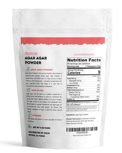 Kate Naturals Agar Agar Powder for Cooking & Petri Dishes. Vegan Gelatin Substitute Powder Unflavored for Gelatin Sheets - Maple Wellness Supplements