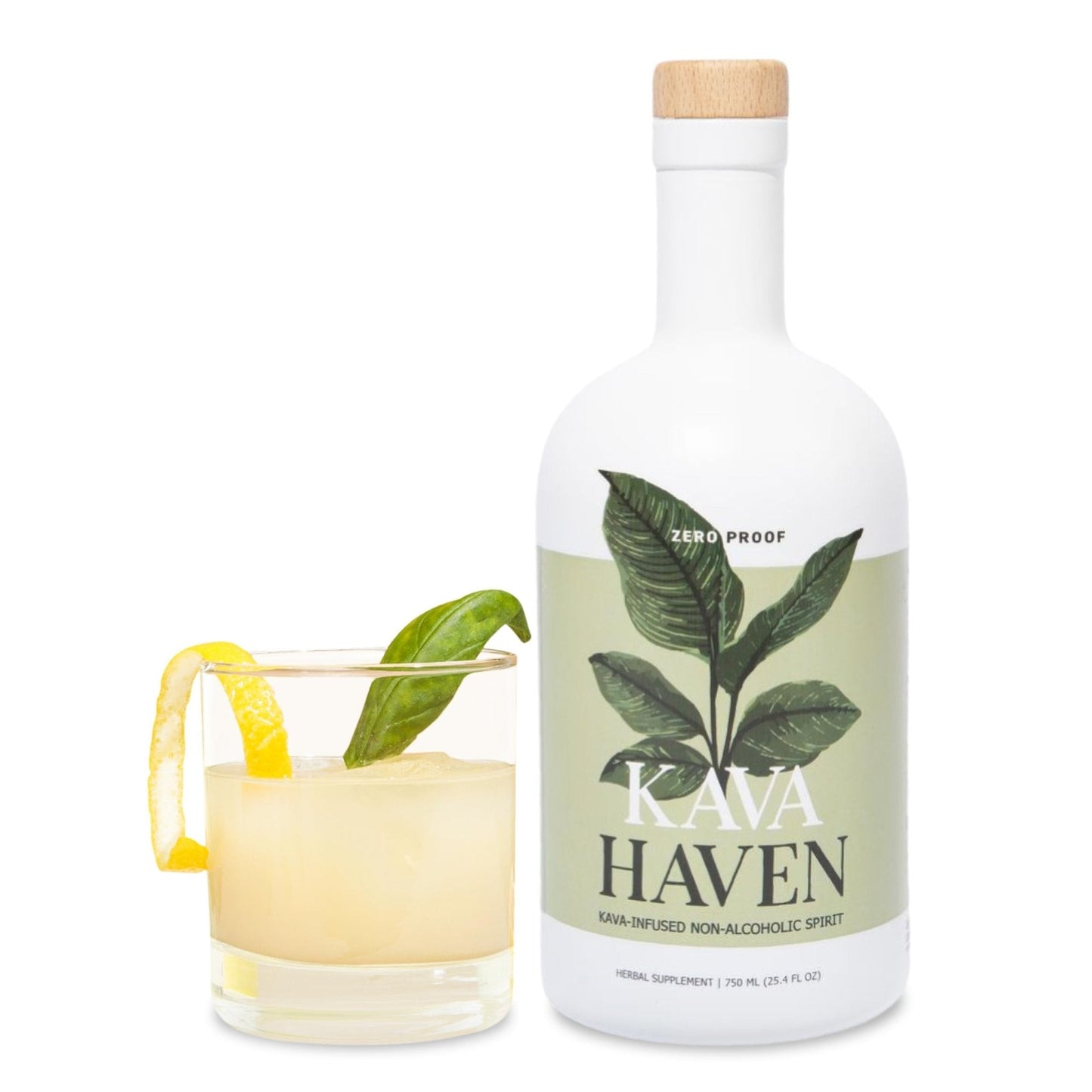 Kava Haven Non Alcoholic Spirit, 750mL Bottle | Kava Kava Drink | Non Alcohol Alternative Spirit for Mixed Drink Recipes | Low Calorie | All Natural - Maple Wellness Supplements