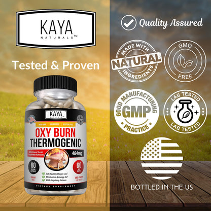 Kaya Naturals Oxy Burn - Weight Loss Pills for Women & Men - Appetite Suppressant - Maple Wellness Supplements