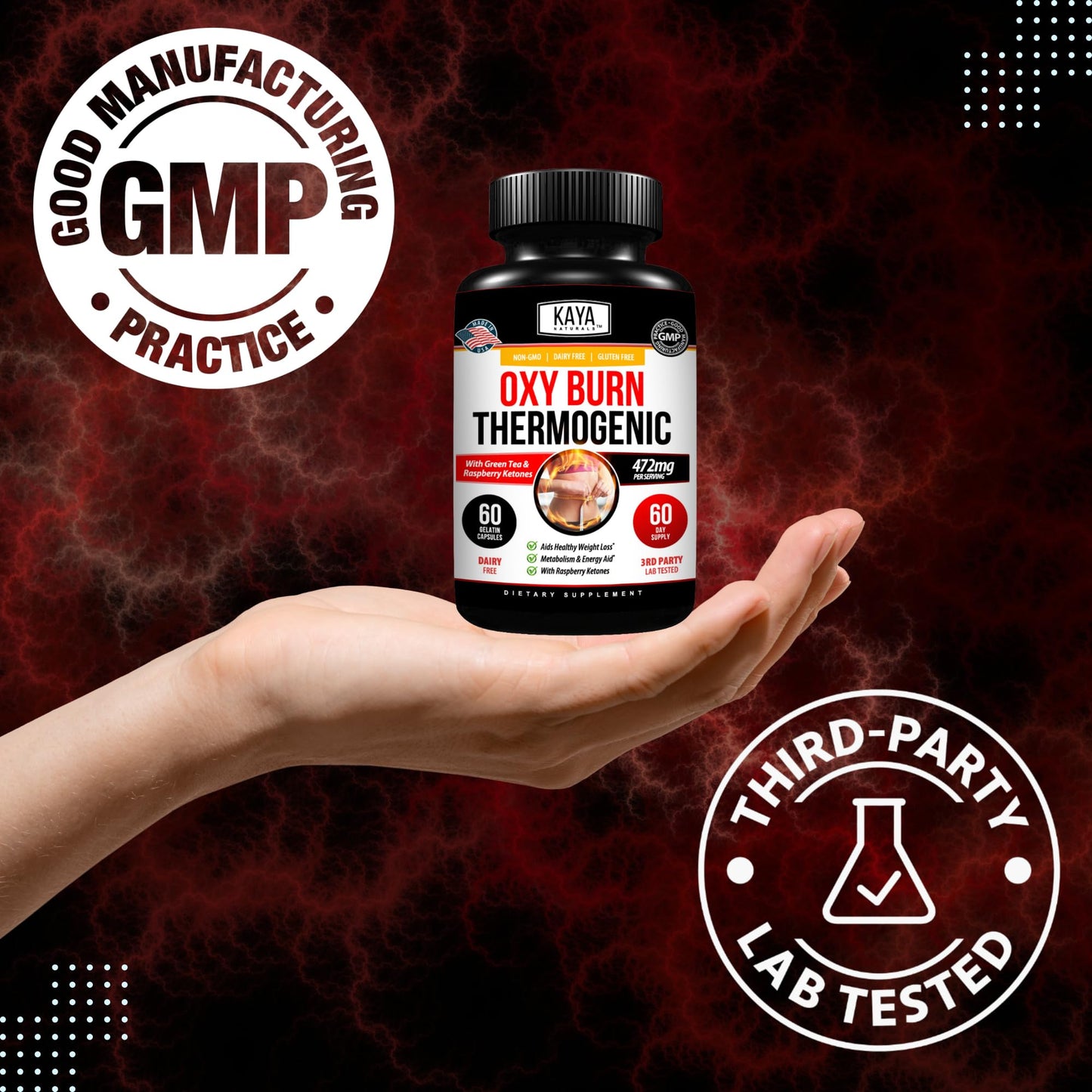 Kaya Naturals Supreme Fat Burner - Weight Loss Pills Women & Men - Appetite Suppressant Supplement - Powerful Thermogenic Diet Pills - Maple Wellness Supplements