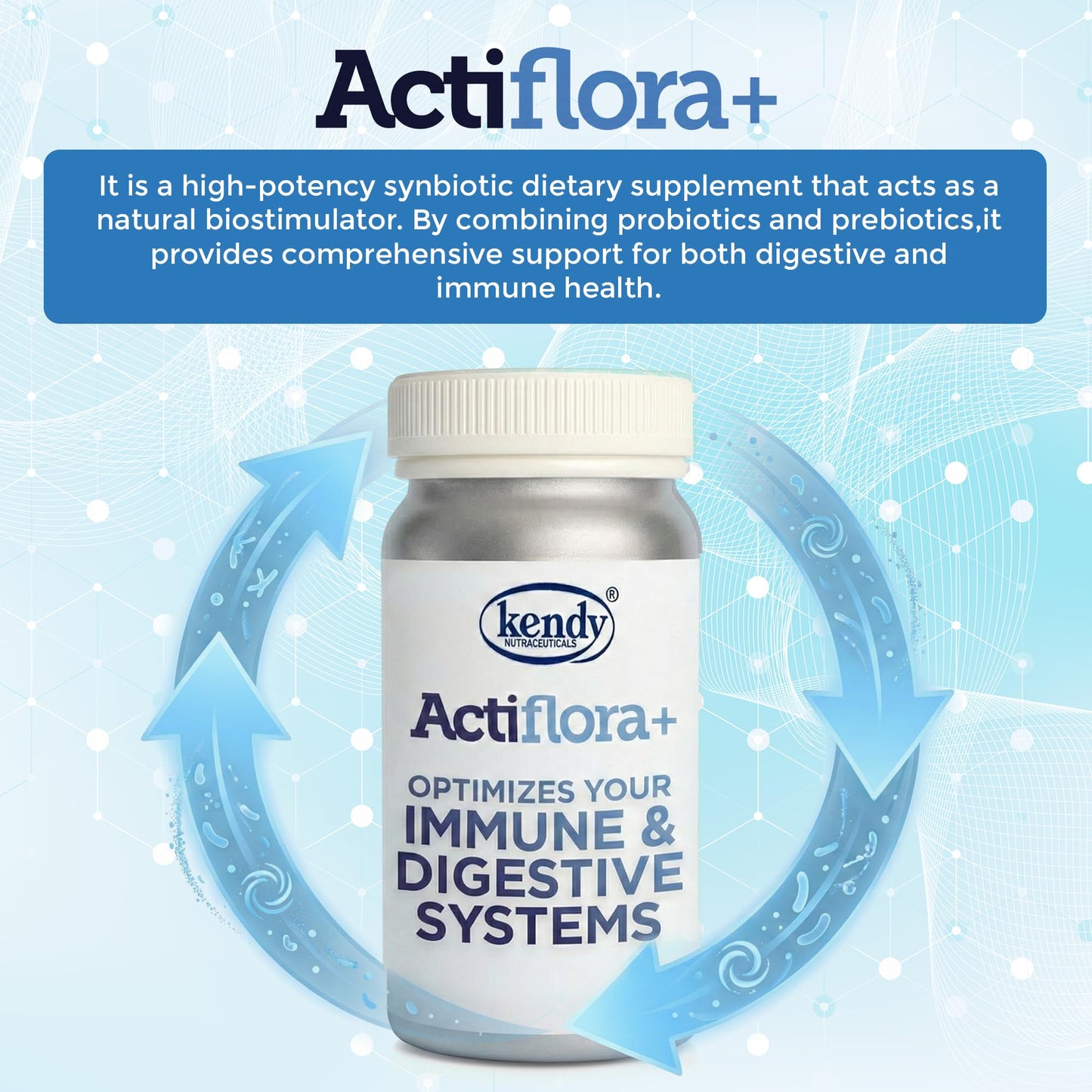 Kendy Actiflora Probiotic + Prebiotic & Synbiotic Capsules – Advanced Formula w/L. bulgaricus for Digestive Health & Gut Balance – 45-Billion CFU Daily Supplement - Maple Wellness Supplements