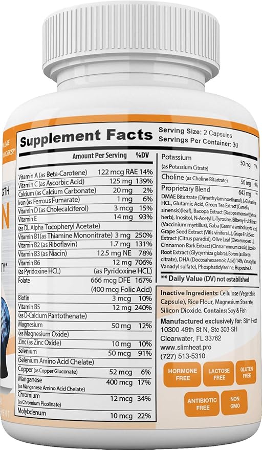 Keto Brain Booster - Brain Supplement - Focus, Concentration, Memory Neuro Supplement for Women & Men - Supports Learning, Energy, Immunity - All Natural, Non GMO, Made in USA - 60 Capsules - Maple Wellness Supplements