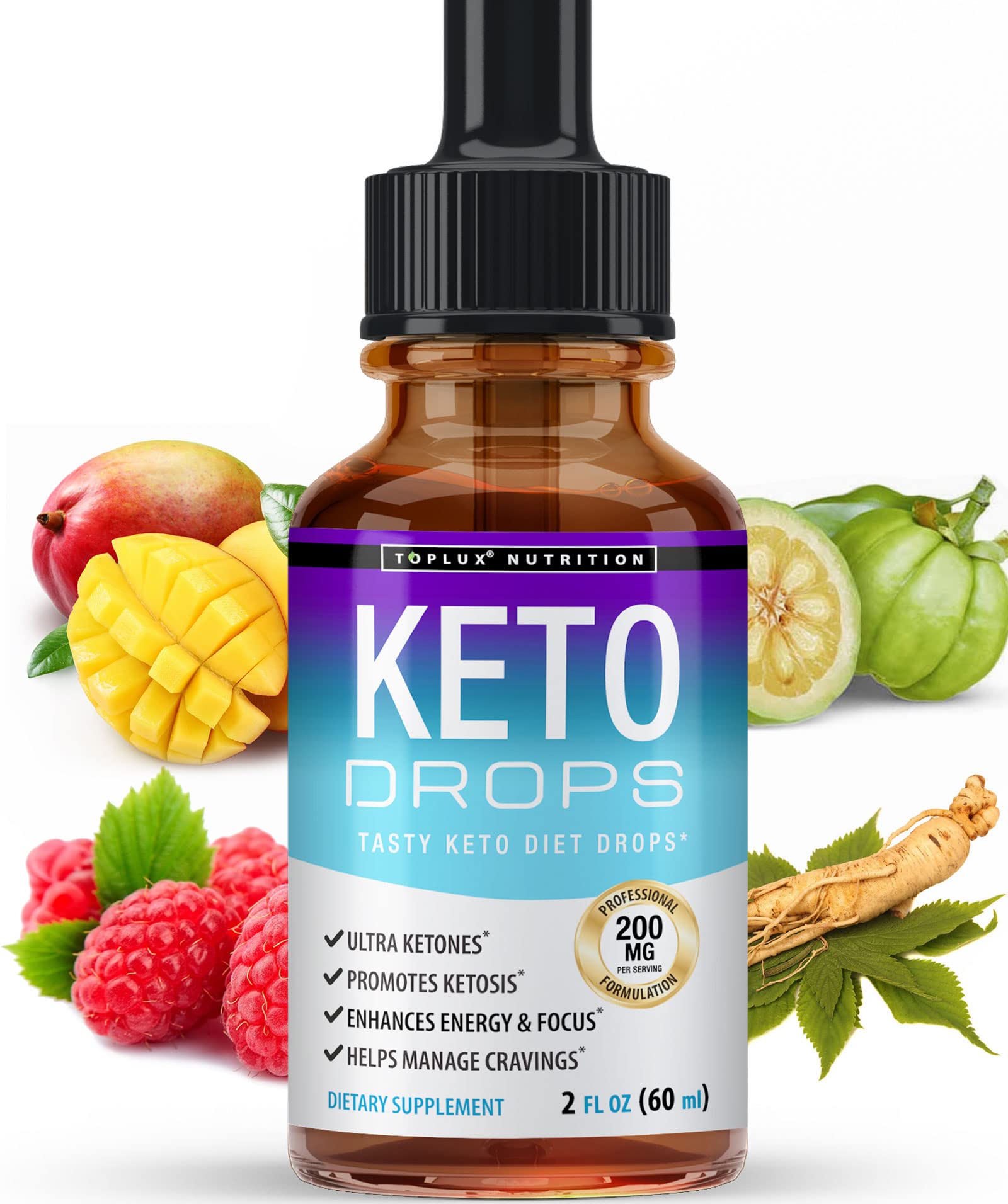 Keto Diet Drops Weight Loss Ketogenic Supplement - Premium Fat Burner Formula - Maple Wellness Supplements