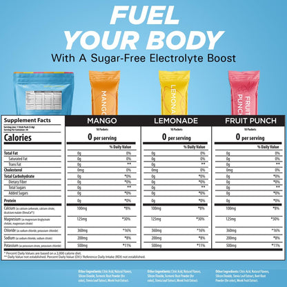 Keto Vitals Original Electrolytes Powder Packets | Keto Friendly Electrolyte Hydration Packs | Sugar Free Electrolytes | Energy Drink Mix | Zero Calorie Zero Carb (Original Assorted, 30 Count) - Maple Wellness Supplements
