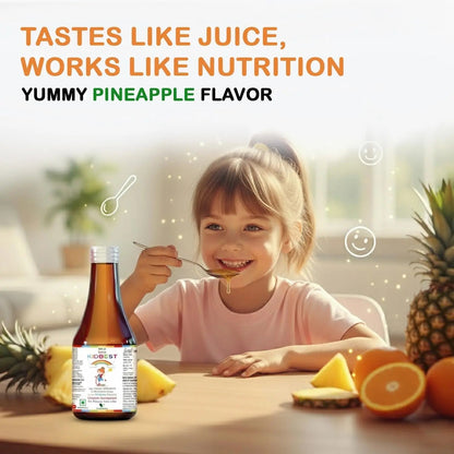 Kidbest Multivitamin Syrup for Kids 3-13 Years – Liquid Formula with 20 Nutrients for Appetite, Immunity, and Growth – Tasty Daily Vitamins - Maple Wellness Supplements