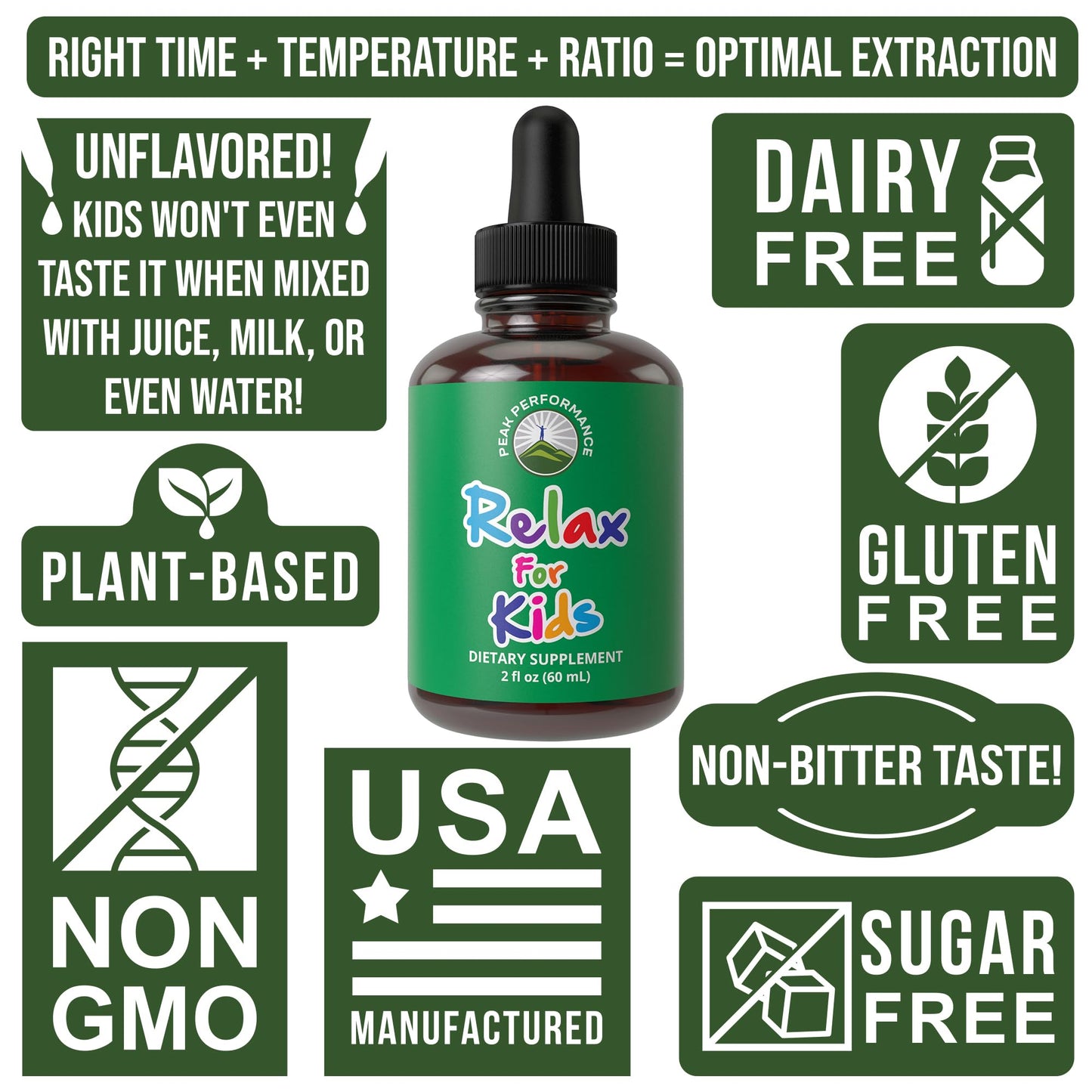 Kids Calm Liquid Drops. Aid for Relaxation, Calming, Optimal Sleep With Chamomile, Magnesium. No Bitter Taste. Kids Won't Know They're Taking It. Sugar Free 9-in-1 Vegan Supplement. Non-Habit Forming - Maple Wellness Supplements