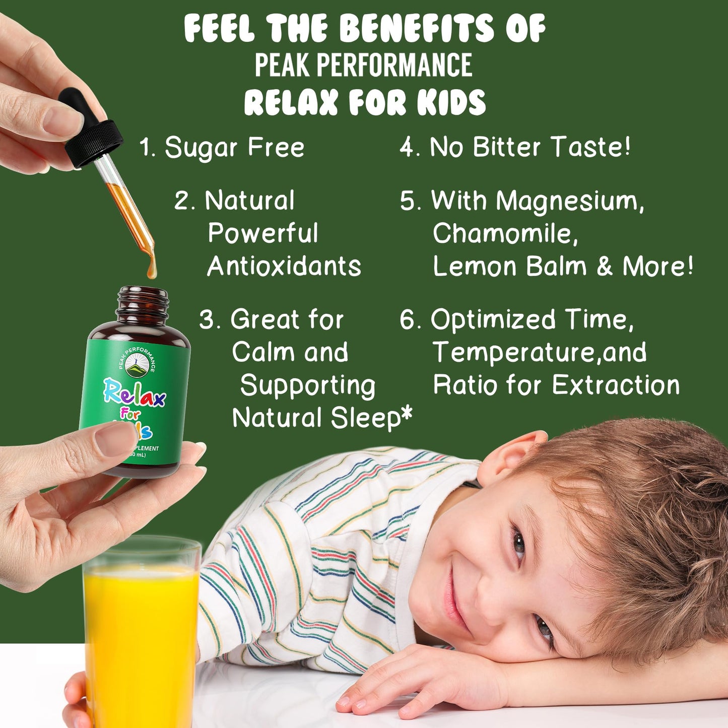 Kids Calm Liquid Drops. Aid for Relaxation, Calming, Optimal Sleep With Chamomile, Magnesium. No Bitter Taste. Kids Won't Know They're Taking It. Sugar Free 9-in-1 Vegan Supplement. Non-Habit Forming - Maple Wellness Supplements