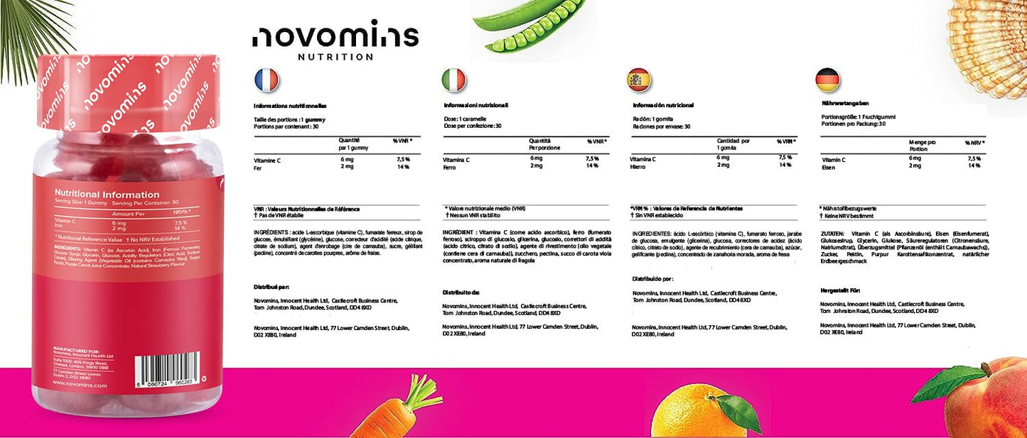 Kids Iron Gummies – Iron Supplement for Kids – Energy & Immune System – Vegan - Maple Wellness Supplements
